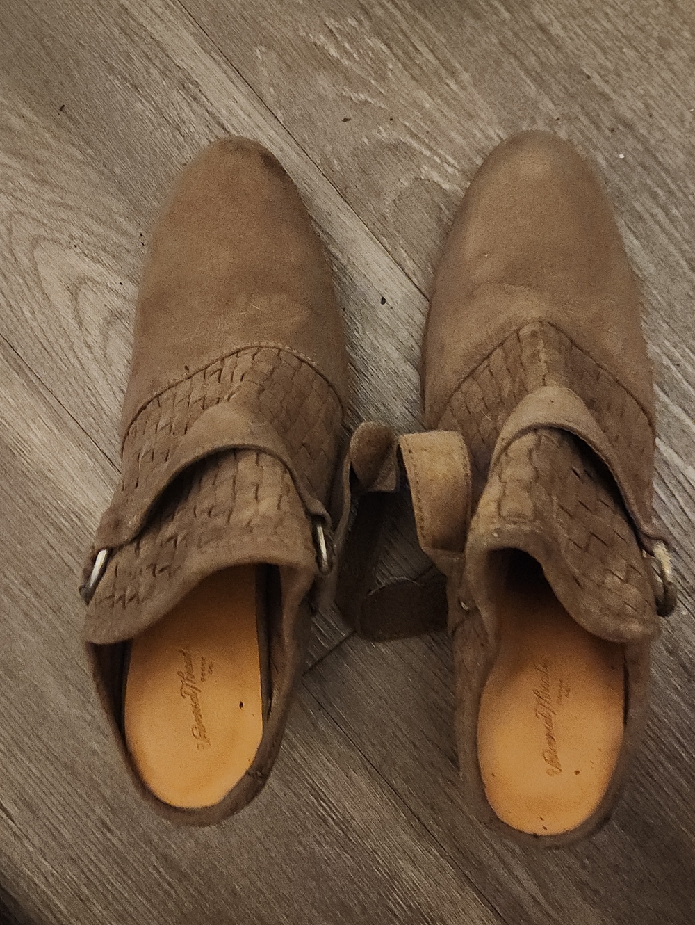 Men's Suede Monk Strap Shoes in Brown